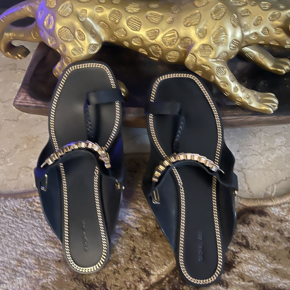 Rachel Zoe, Black and Gold, Size 8